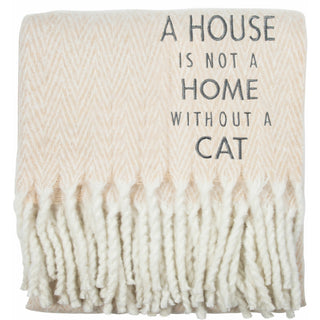 Cat 50" x 60" Herringbone Blanket