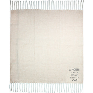 Cat 50" x 60" Herringbone Blanket