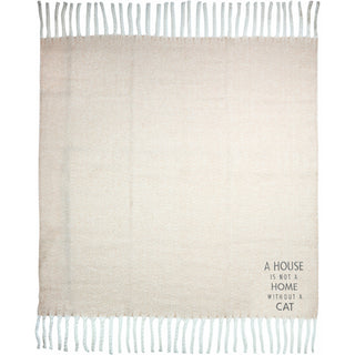 Cat 50" x 60" Herringbone Blanket