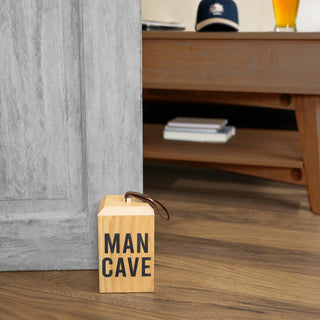 Man Cave Wooden Door Stop