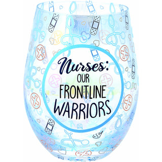 Nurses 18 oz Stemless Wine Glass
