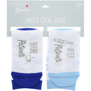Before & After Patients S/M Unisex Cotton Blend Sock