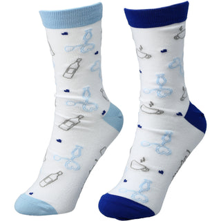 Before & After Patients S/M Unisex Cotton Blend Sock