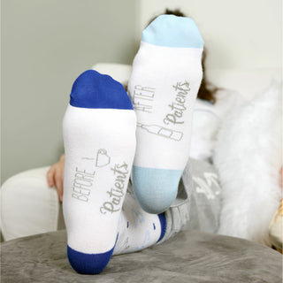 Before & After Patients S/M Unisex Cotton Blend Sock