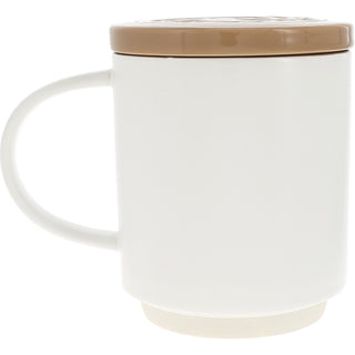 First Coffee 17 oz Mug with Coaster Lid