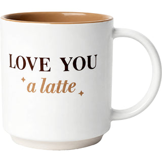 A Latte 17 oz Mug with Coaster Lid