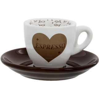 Love Espresso 2.5 oz Espresso Cup and Saucer