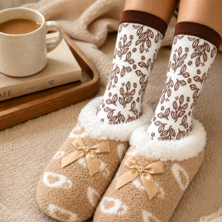 Love Coffee Slipper Sock Gift Set