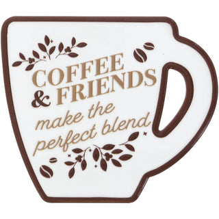 Coffee & Friends 3.75" x 4.25" Ceramic Plaque