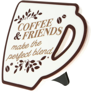Coffee & Friends 3.75" x 4.25" Ceramic Plaque