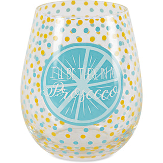 Prosecco 17 oz Crystal Stemless Wine Glass