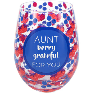 Aunt 18 oz Stemless Wine Glass