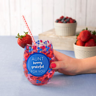 Aunt 18 oz Stemless Wine Glass