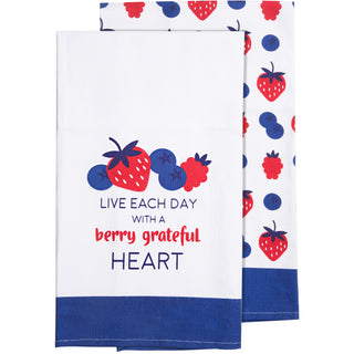 Berry Grateful
 Tea Towel Gift Set
(2 - 19.75" x 27.5")