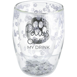 Paws Off 10 oz  Double-Walled Stemless Wine Glass