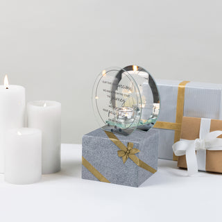 The Journey 6" Mirrored Glass Candle Holder