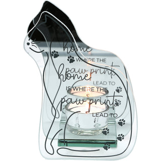 Home 6" Mirrored Glass Candle Holder