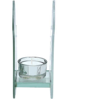 Home 6" Mirrored Glass Candle Holder