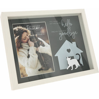 Cat Goodbye 9.5" x 7.5" Shadow Box Frame (Holds 4" x 6" Photo)