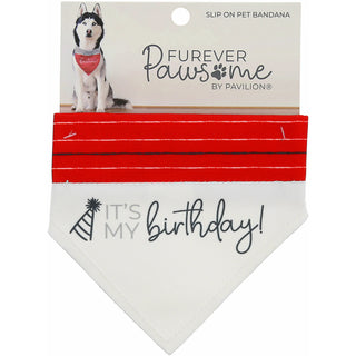 It's My Birthday 7" x 5" Canvas Slip on Pet Bandana