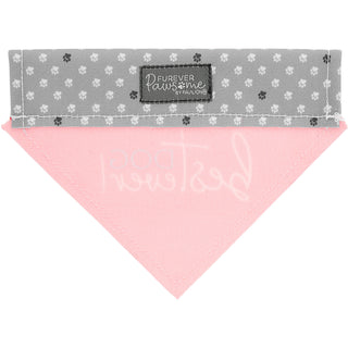 Best Dog Ever 7" x 5" Canvas Slip on Pet Bandana