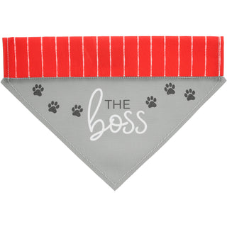 The Boss 12" x 8" Canvas Slip on Pet Bandana