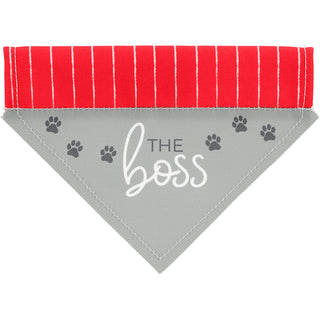 The Boss 7" x 5" Canvas Slip on Pet Bandana