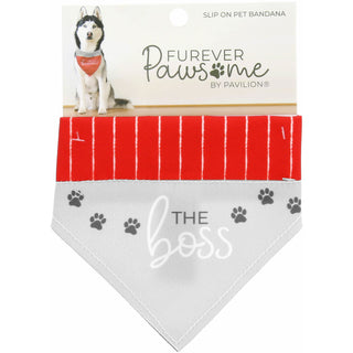 The Boss 7" x 5" Canvas Slip on Pet Bandana