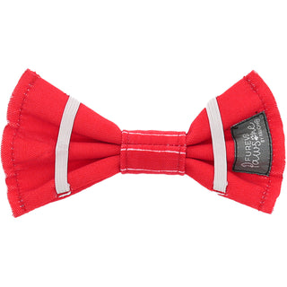 Red Striped 3" x 1.75" Canvas Pet Bow Tie