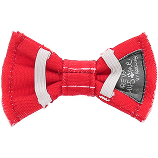 Red Striped 3" x 1.75" Canvas Pet Bow Tie