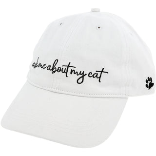 My Cat White Adjustable Hat