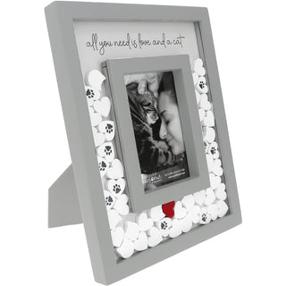 Love and a Cat 8" x 10" Picture Frame (Holds 3.5" x 5.5" Photo)