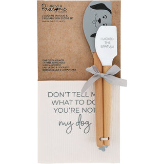 My Dog Spatula and Reusable Dish Cloth Set
(2 of Each)