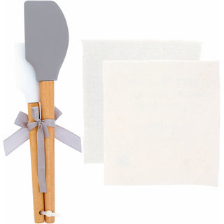 Snack Dealer Spatula and Reusable Dish Cloth Set (2 of Each)