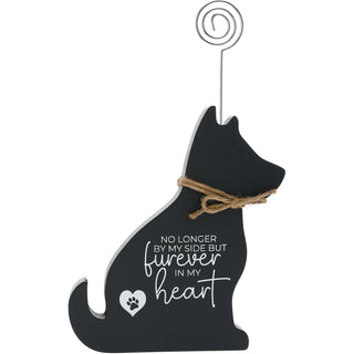 Dog Heart 6.5" Plaque with Photo Clip