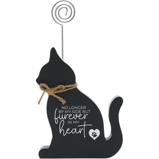 Cat Heart 6" Plaque with Photo Clip