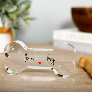 Dog 5.5" Acrylic Bone Plaque