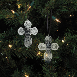 With God 3.5" Cross Ornament