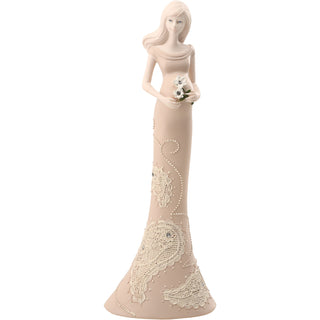 Expecting Mother 8" Figurine with Flowers