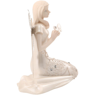 April Birthstone Angel 3.5" April Angel with Diamond Butterfly