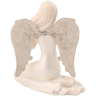 April Birthstone Angel 3.5" April Angel with Diamond Butterfly