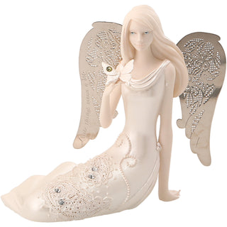 August Birthstone Angel 3.5" August Angel with Peridot Butterfly