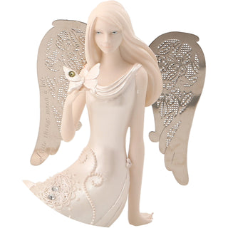 August Birthstone Angel 3.5" August Angel with Peridot Butterfly