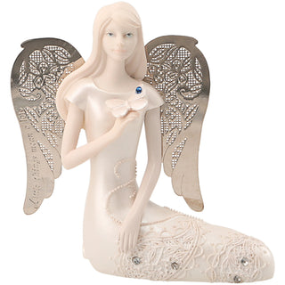 September Birthstone Angel 3.5" September Angel with Sapphire Butterfly