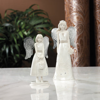 Flower Girl 4.25" Angel with Basket Flowers