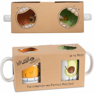 Taco and Avocado 18 oz Mug Set