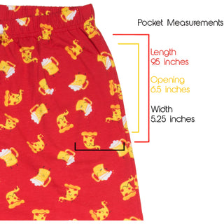 Beer and Pizza Red Unisex Lounge Pants