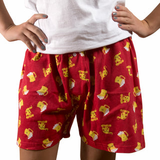 Beer and Pizza Red Unisex Boxers