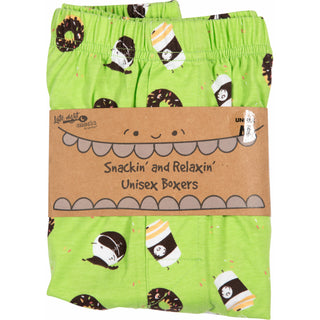 Coffee and Donut Green Unisex Boxers