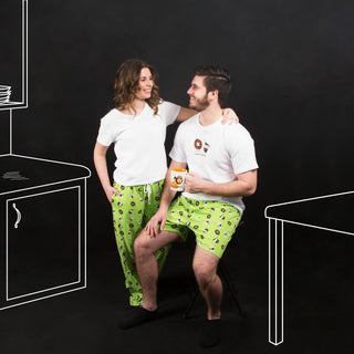 Coffee and Donut Green Unisex Boxers